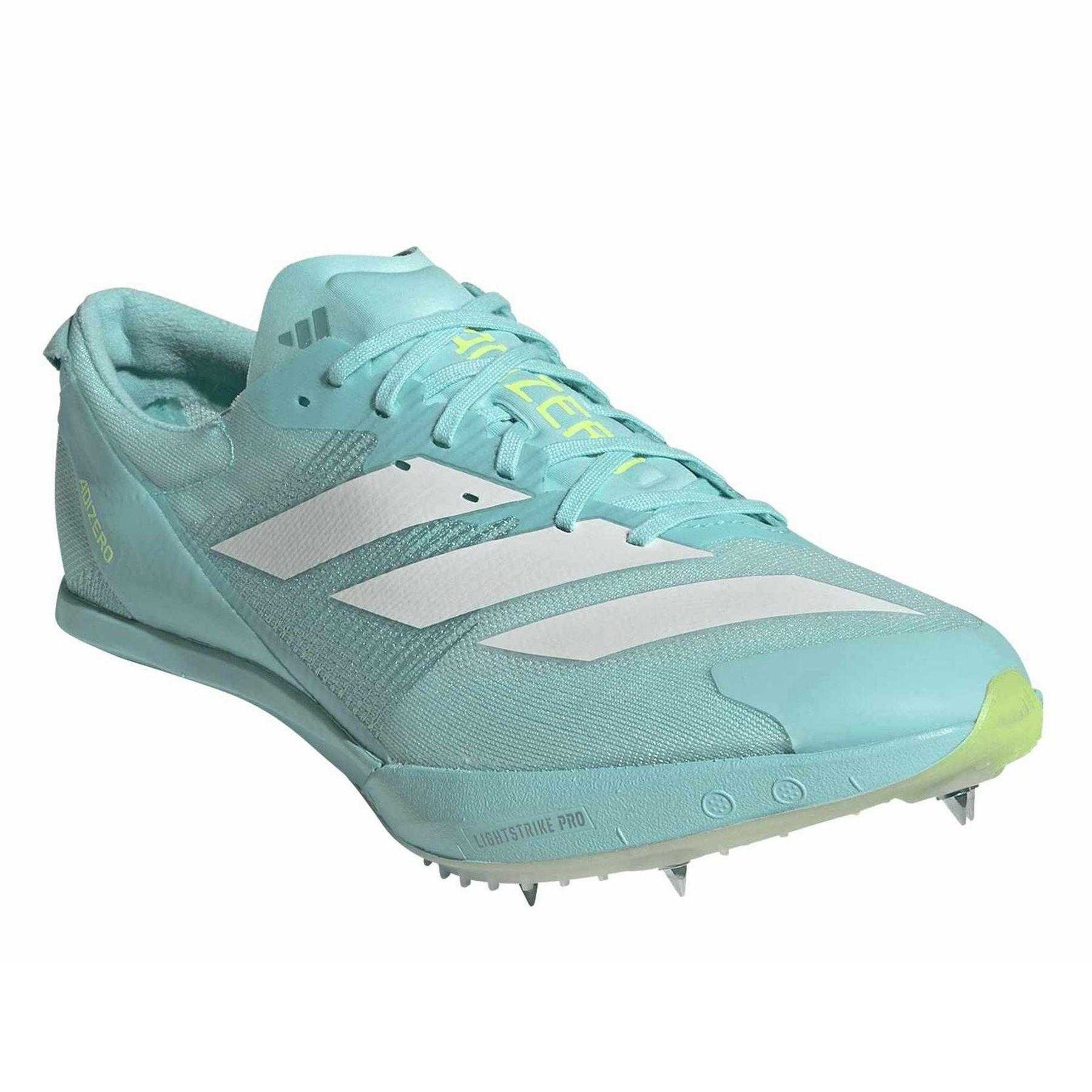Aqua - Front - Adidas Mens Adizero Finesse Athletic Shoe Spikes