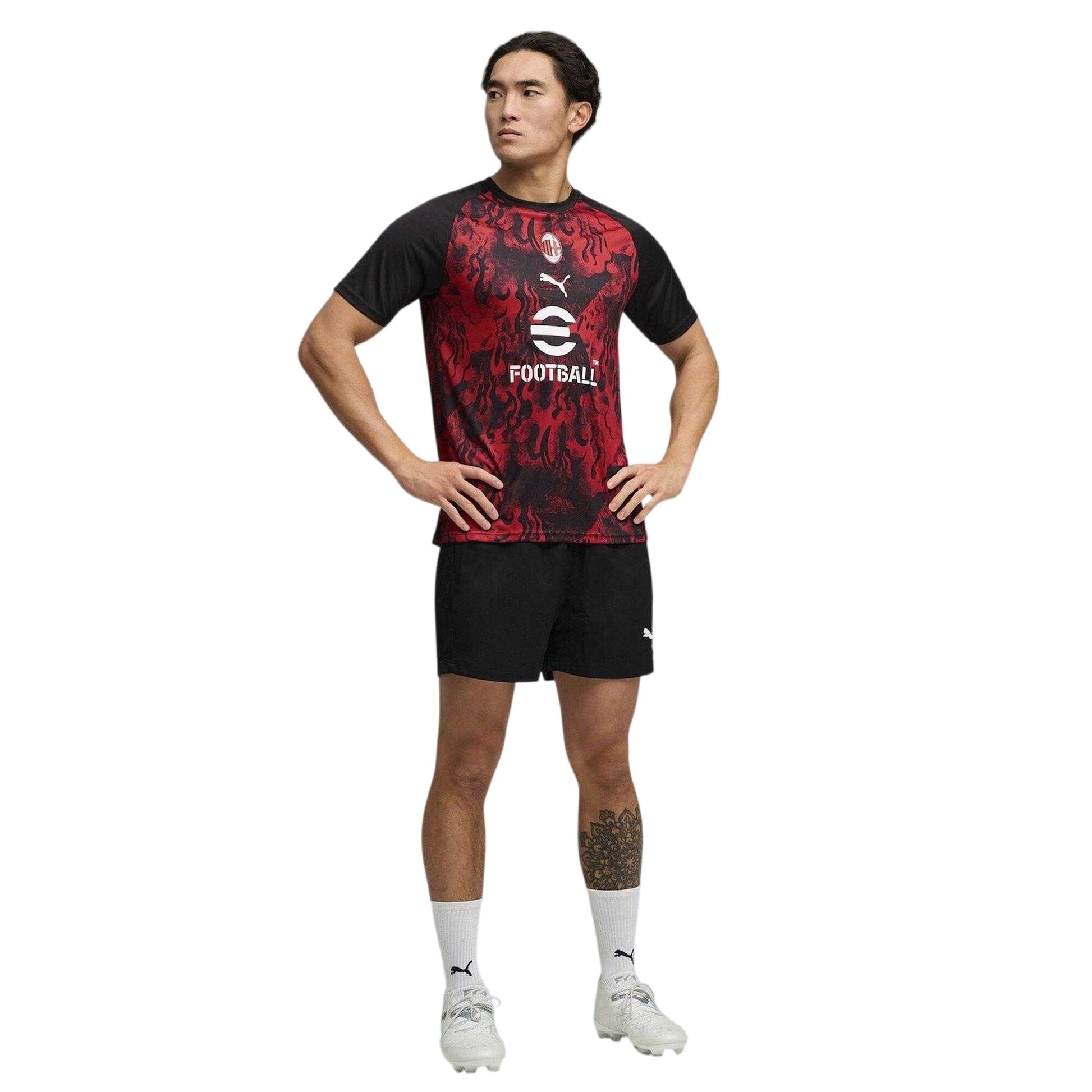 Red-Black - Pack Shot - Puma Mens 2025-2026 AC Milan T-Shirt