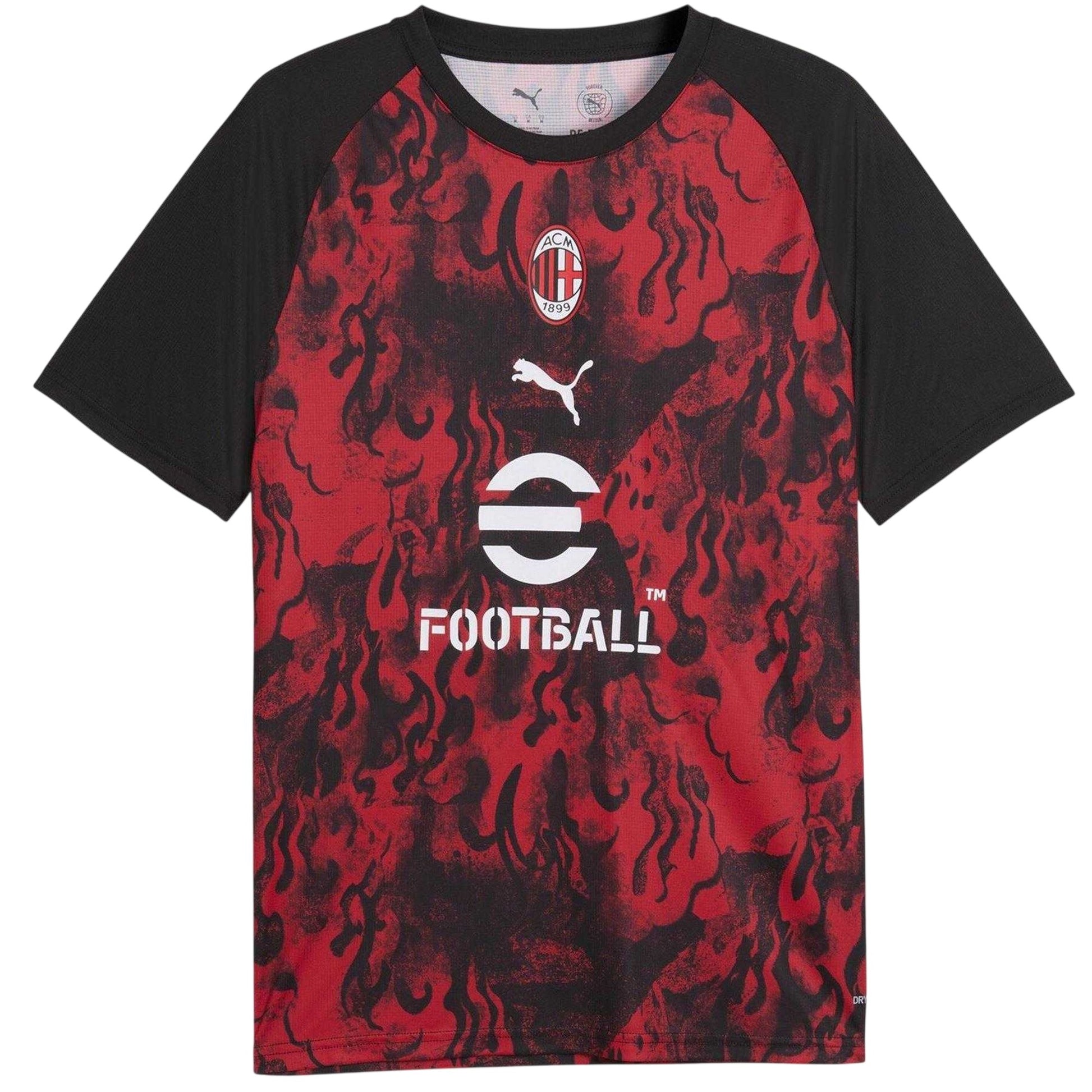 Red-Black - Front - Puma Mens 2025-2026 AC Milan T-Shirt