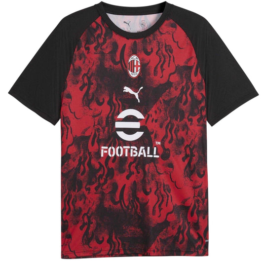 Red-Black - Front - Puma Mens 2025-2026 AC Milan T-Shirt