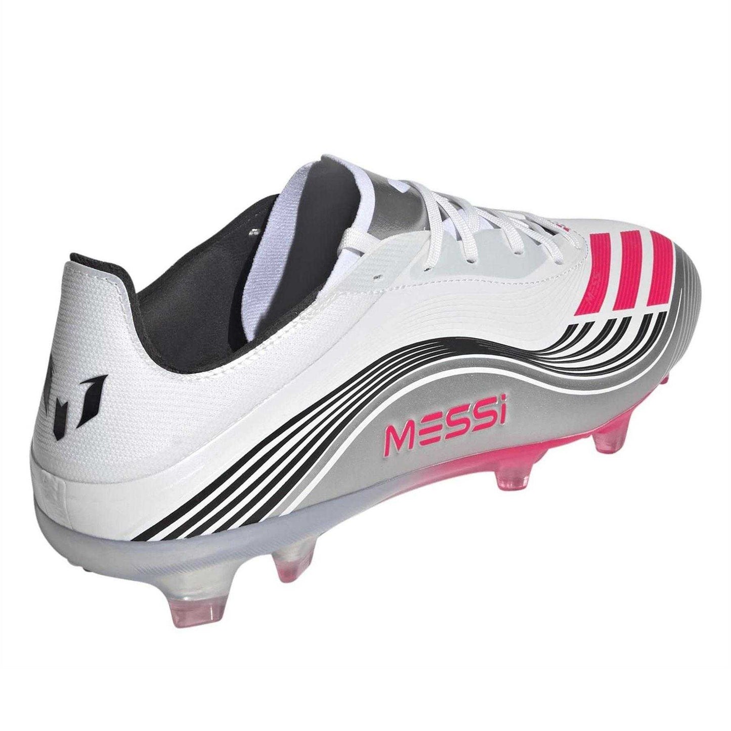 White - Back - Adidas Unisex Adult F50 Messi Elite 3 Stripes Football Boots