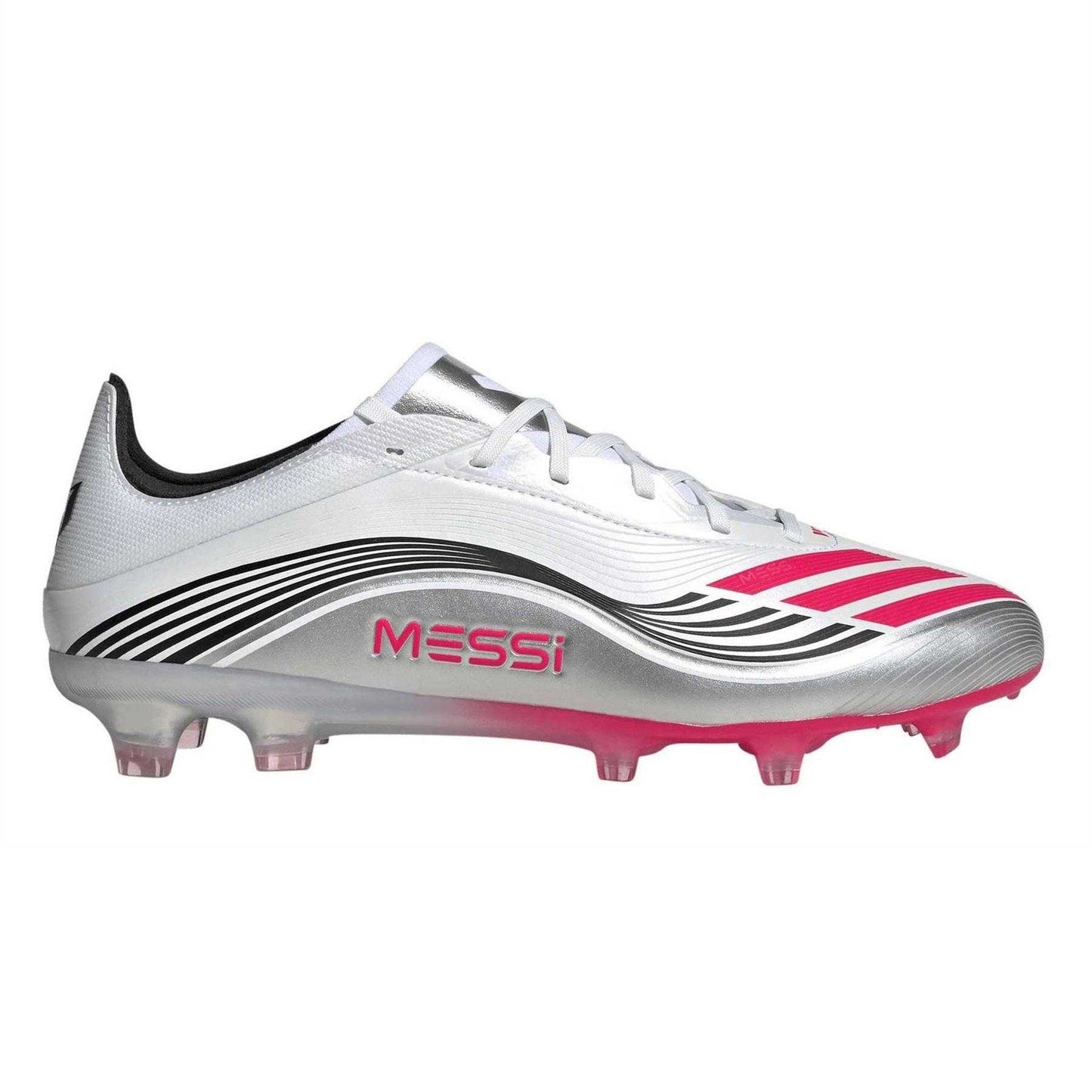 White - Lifestyle - Adidas Unisex Adult F50 Messi Elite 3 Stripes Football Boots