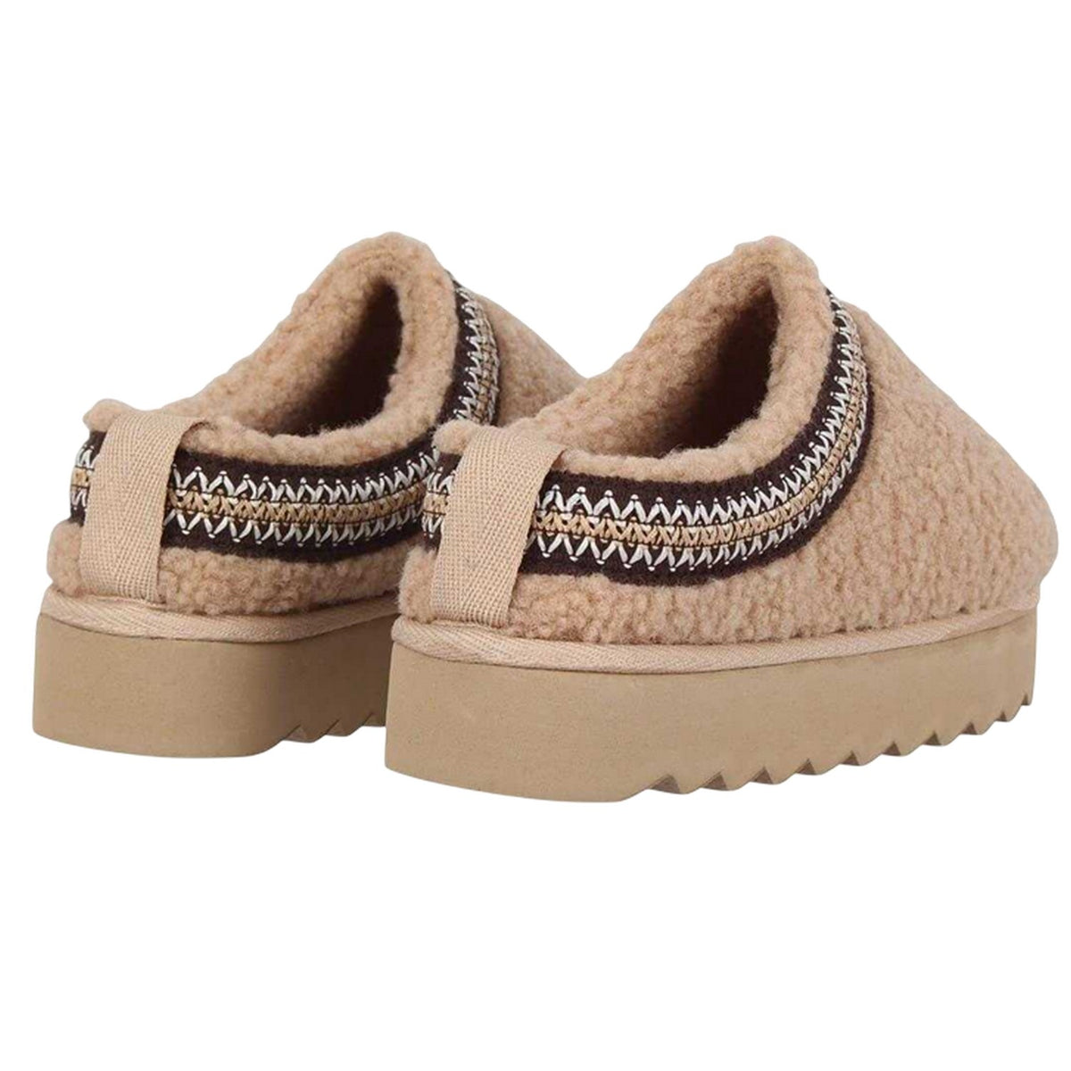 Sand - Back - SoulCal Womens-Ladies Sheepskin Slip-on Mule Slippers