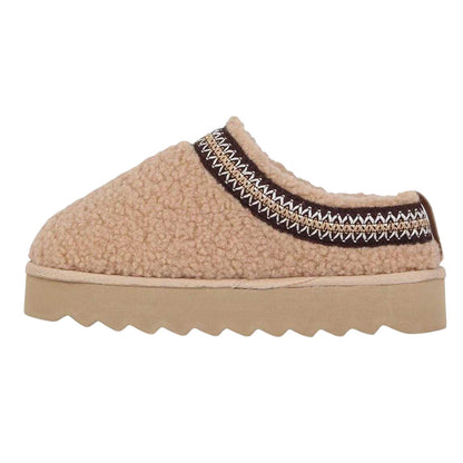 Sand - Side - SoulCal Womens-Ladies Sheepskin Slip-on Mule Slippers