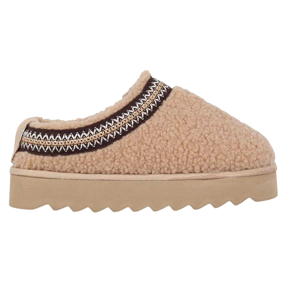 Sand - Front - SoulCal Womens-Ladies Sheepskin Slip-on Mule Slippers