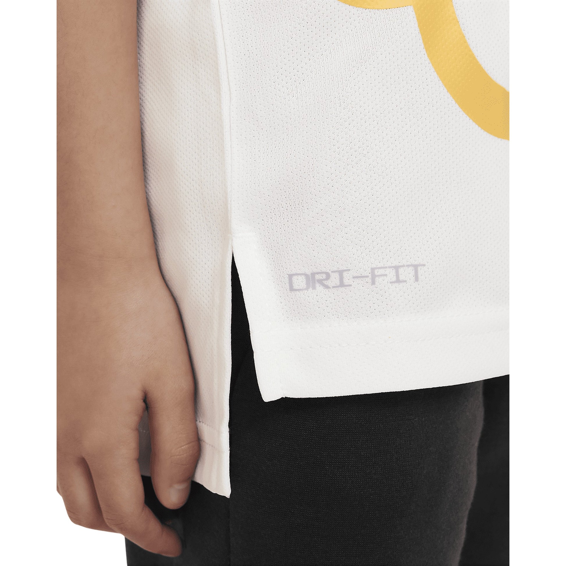 White-Yellow - Side - Nike Boys Perf Select Performance T-Shirt