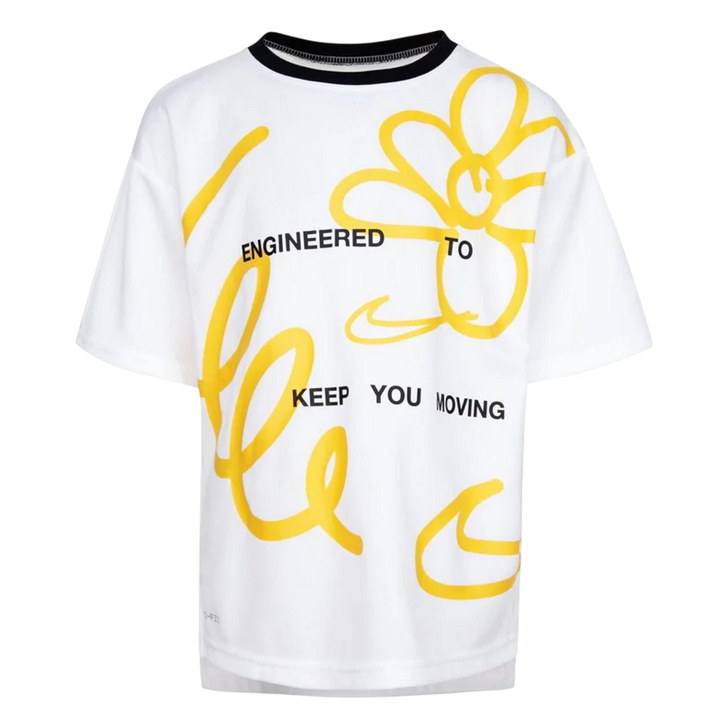 White-Yellow - Front - Nike Boys Perf Select Performance T-Shirt