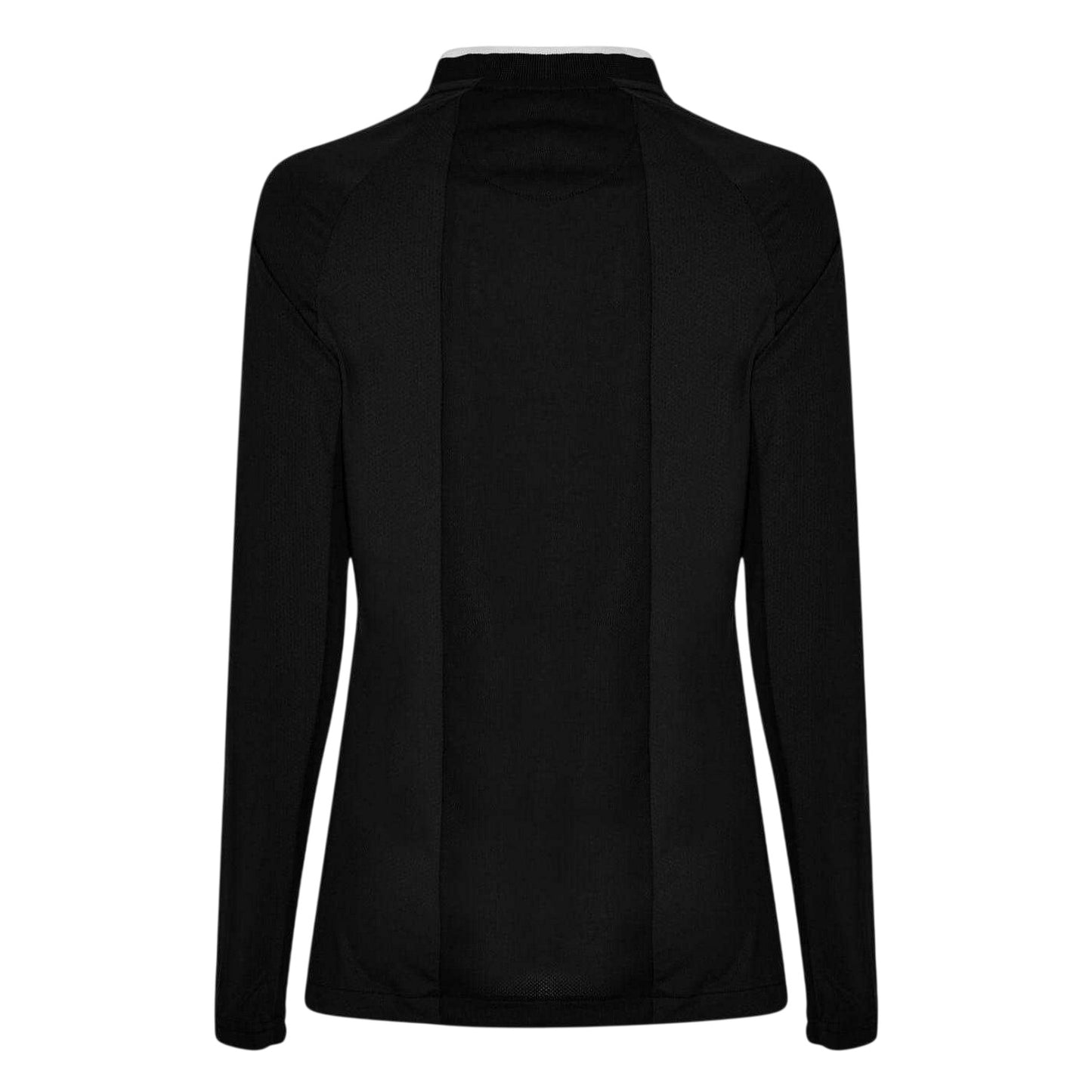 Black - Back - Castore Womens-Ladies Raglan Long-Sleeved Polo Shirt