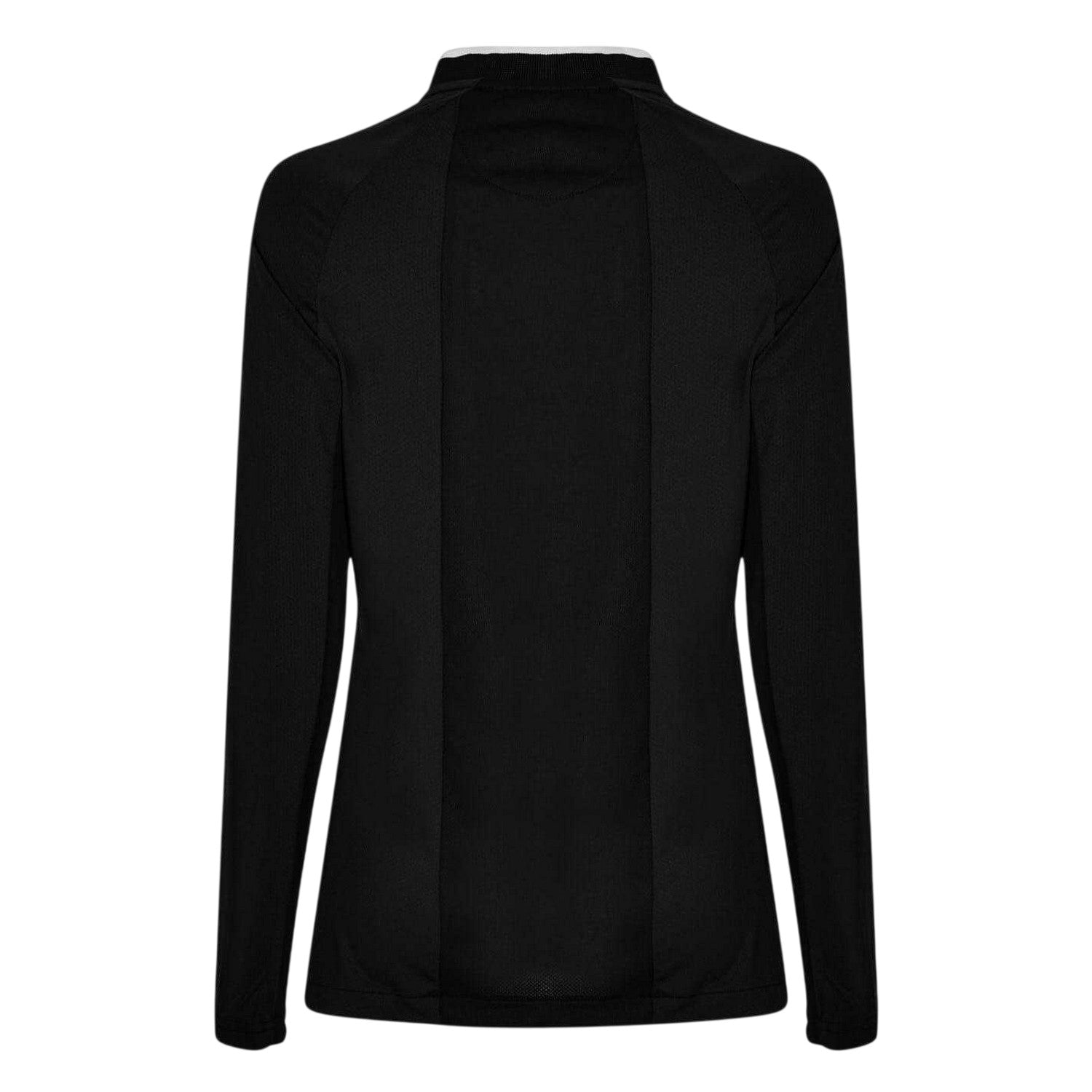Black - Back - Castore Womens-Ladies Raglan Long-Sleeved Polo Shirt