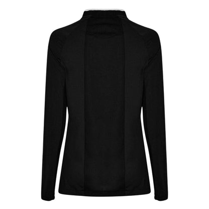Black - Back - Castore Womens-Ladies Raglan Long-Sleeved Polo Shirt