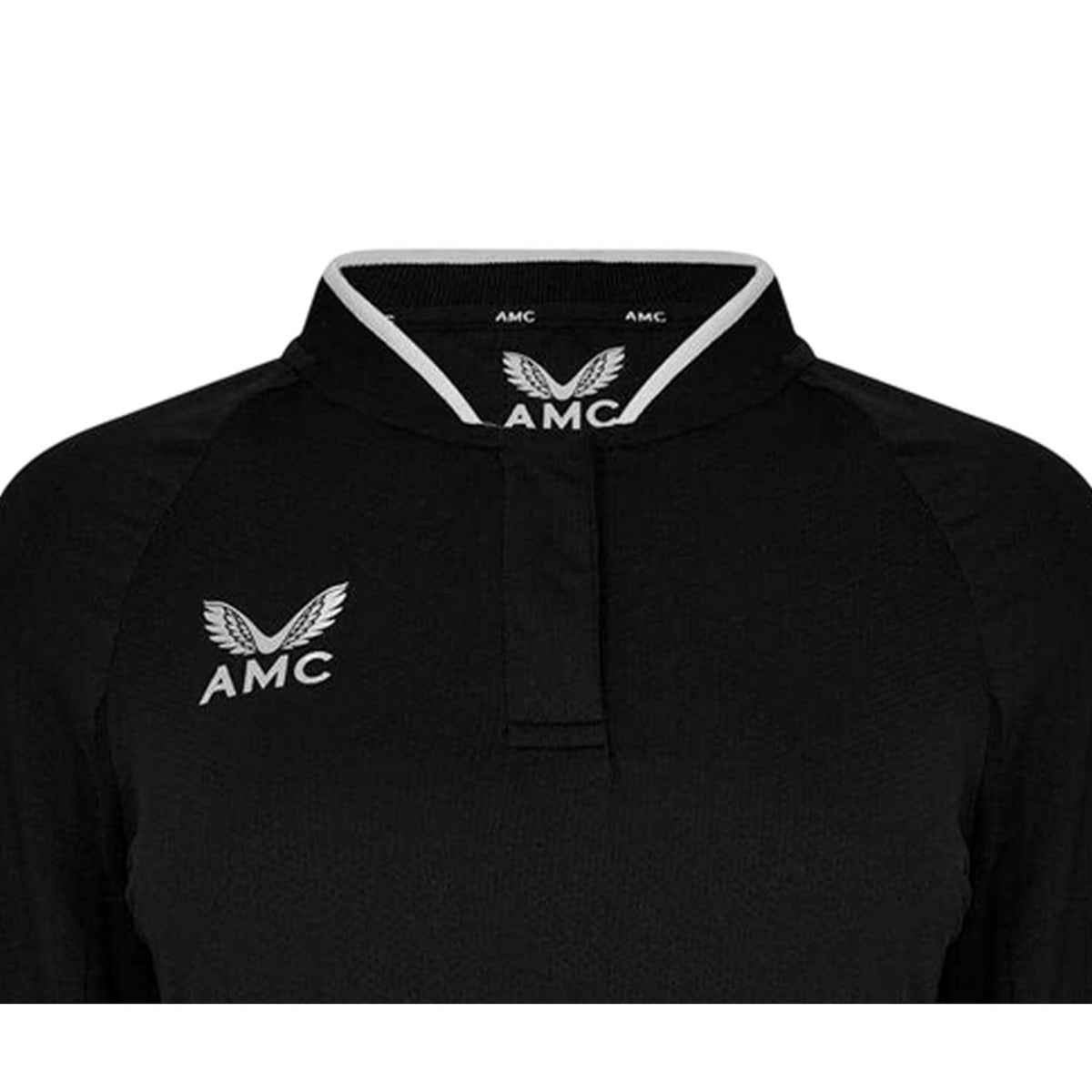 Black - Side - Castore Womens-Ladies Raglan Long-Sleeved Polo Shirt