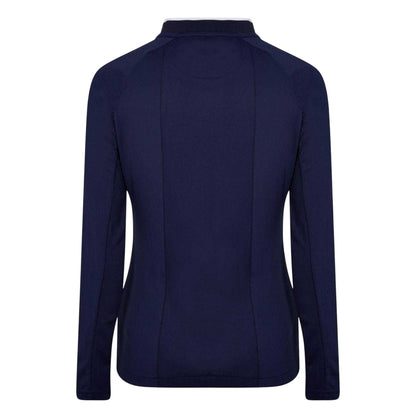 Navy-White - Back - Castore Womens-Ladies Raglan Long-Sleeved Polo Shirt