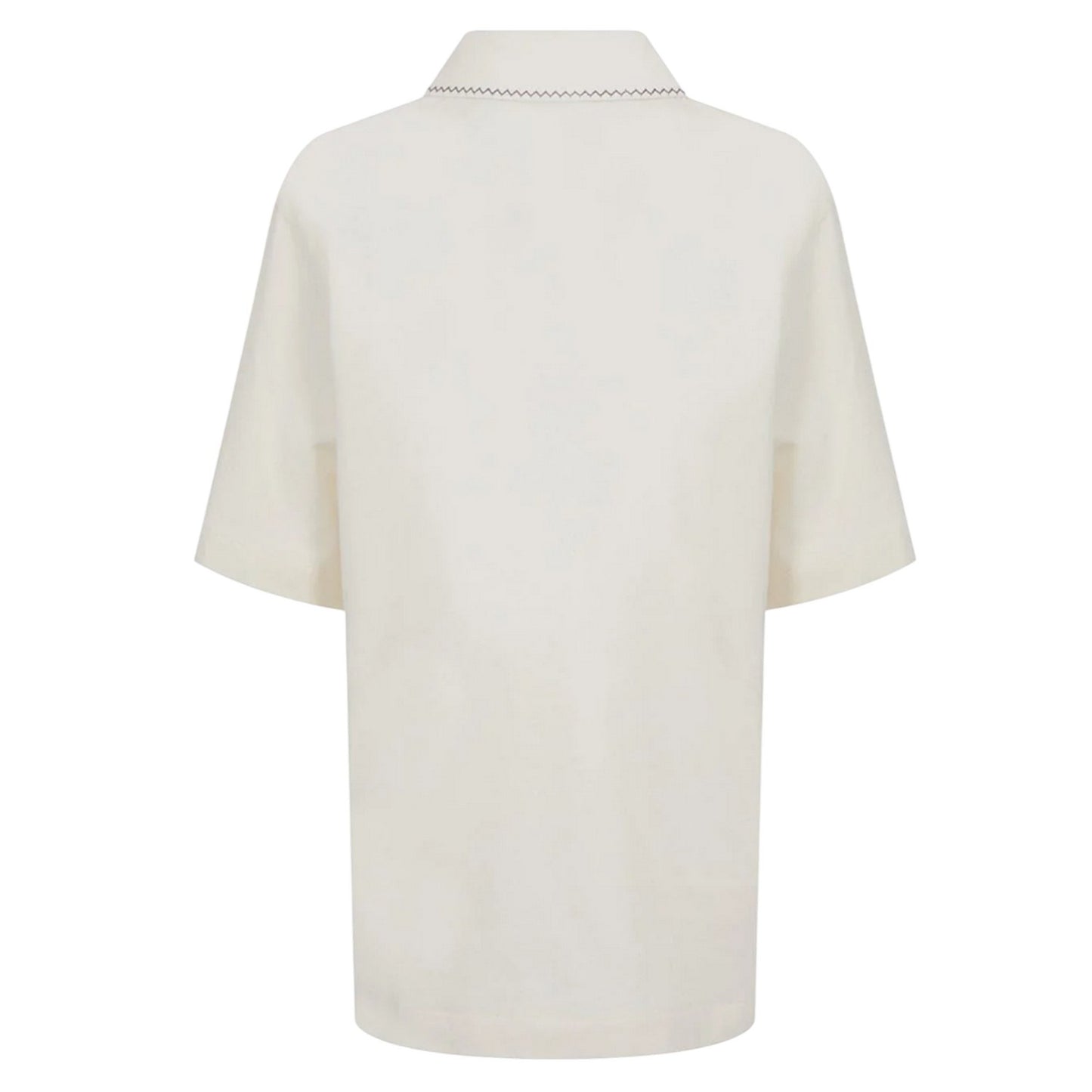 Vintage White - Back - Jack Wills Womens-Ladies Baggy Short-Sleeved Polo Shirt