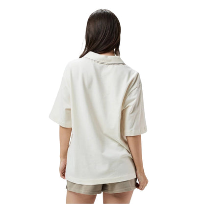 Vintage White - Lifestyle - Jack Wills Womens-Ladies Baggy Short-Sleeved Polo Shirt