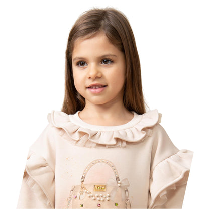 Mink - Back - Caramelo Kids Girls Handbag Mini Dress