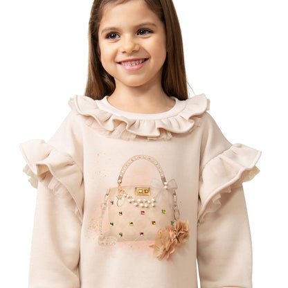 Mink - Side - Caramelo Kids Girls Handbag Mini Dress