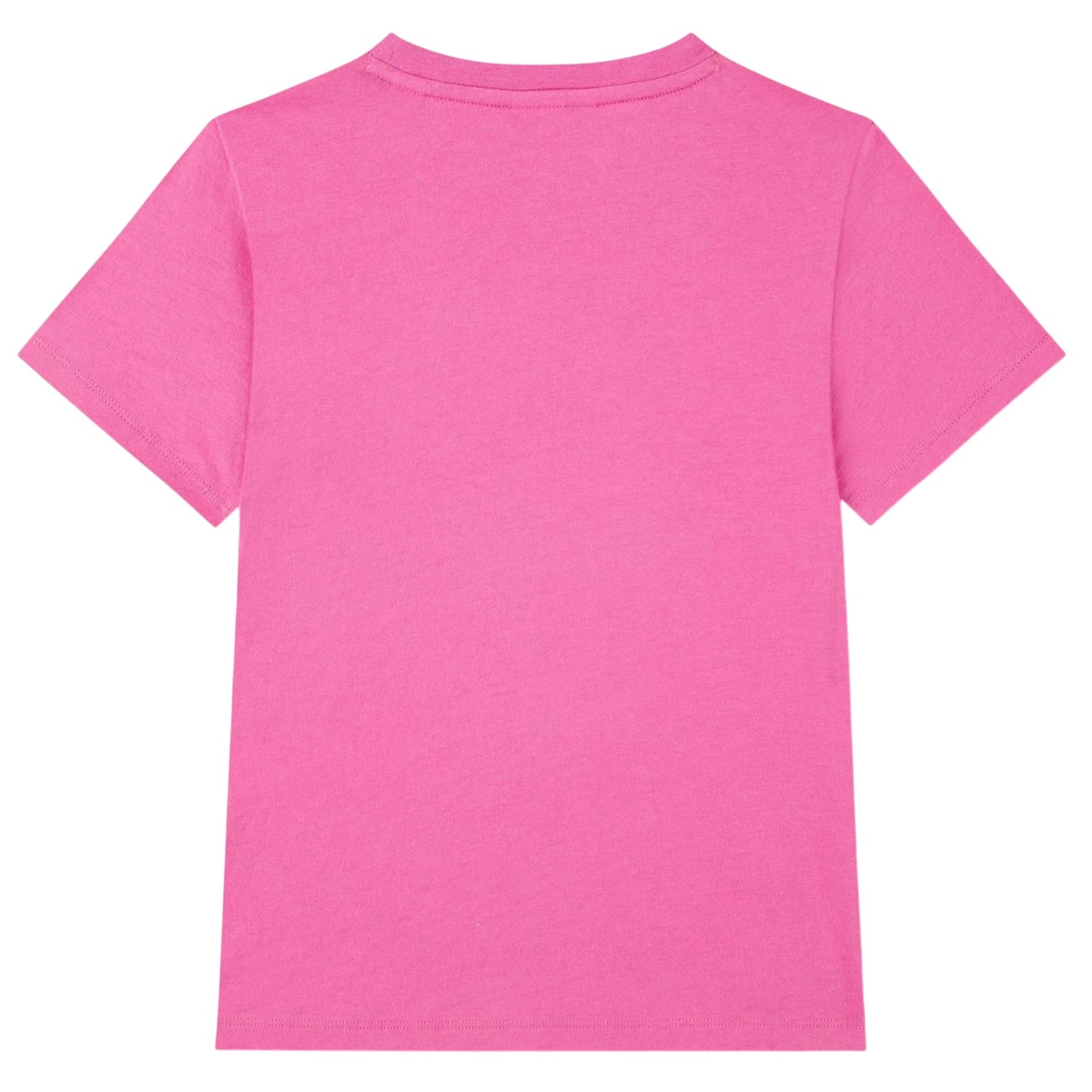 Fuchsia - Back - Lacoste Childrens-Kids Lettering Embroidered T-Shirt