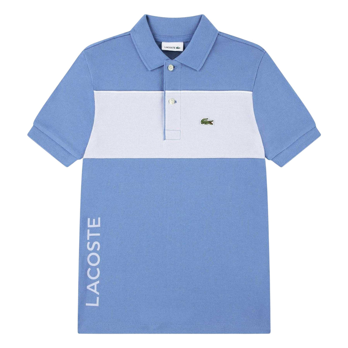 Blue - Front - Lacoste Childrens-Kids Colour Block Polo Shirt