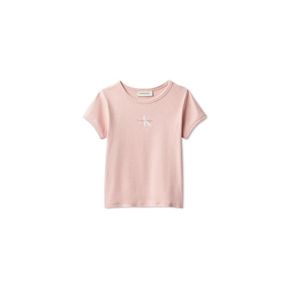 Pink - Front - Calvin Klein Girls Mono Crop Top