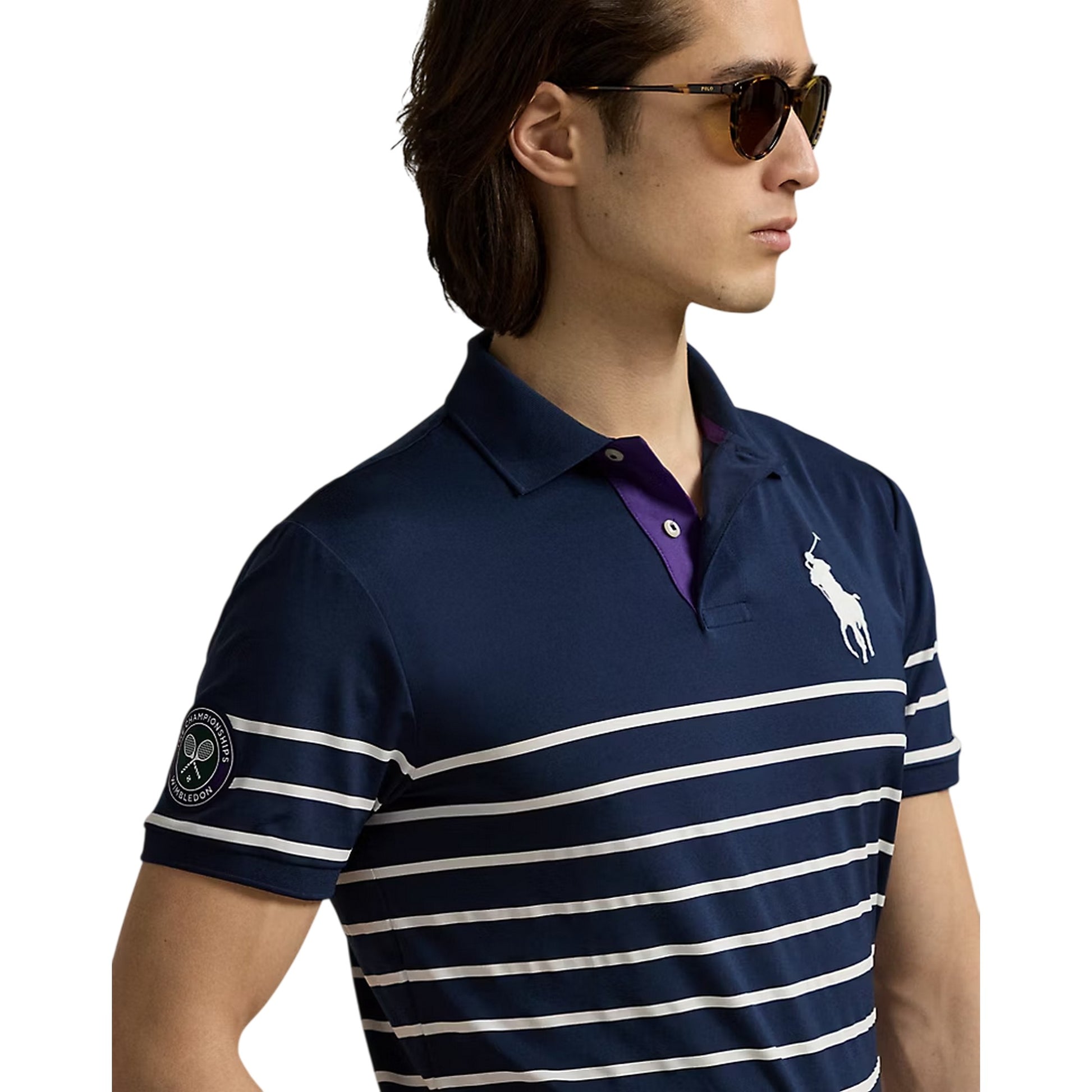 Navy - Lifestyle - Ralph Lauren Mens Striped Polo Shirt