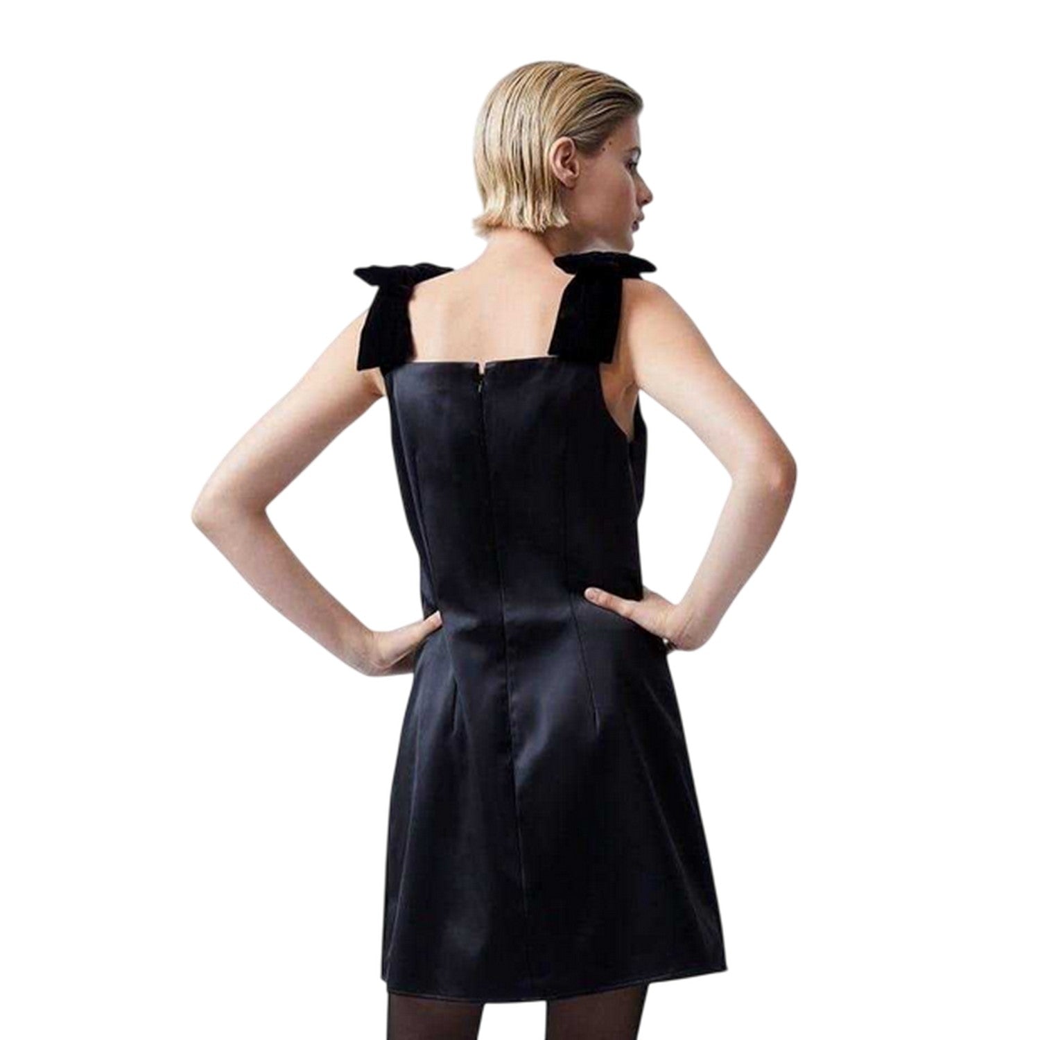 Blackout - Back - French Connection Womens-Ladies Carey A-line Regular Mini Dress