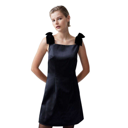 Blackout - Side - French Connection Womens-Ladies Carey A-line Regular Mini Dress