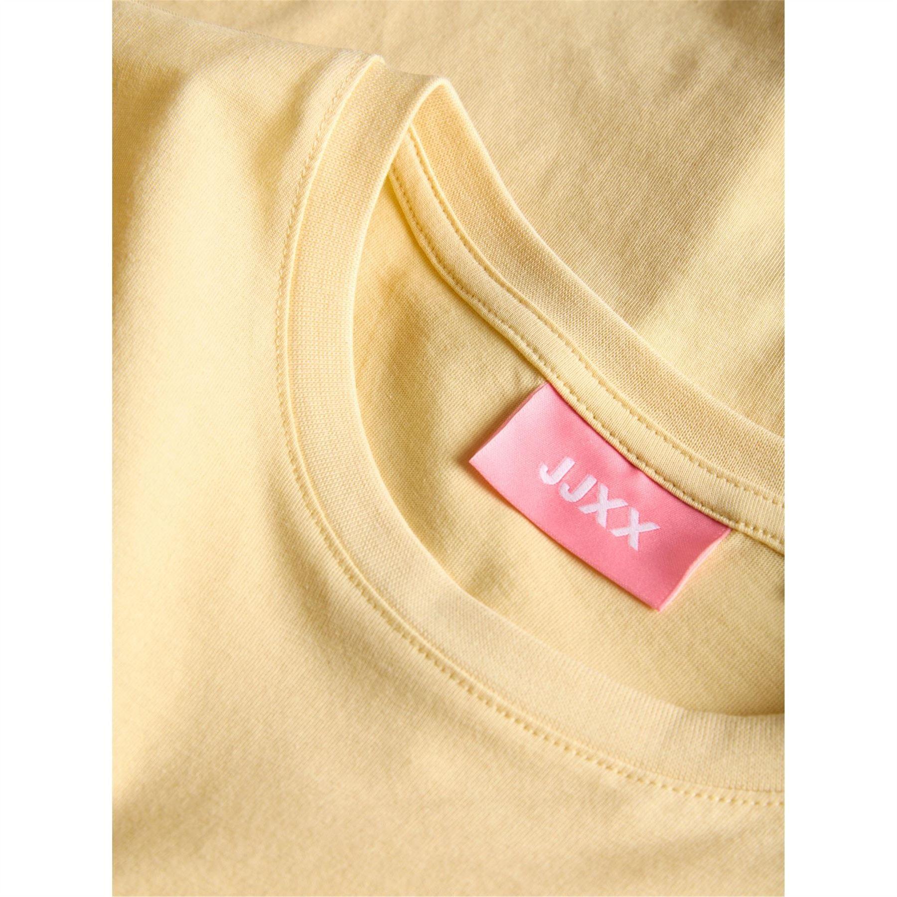 Yellow - Side - JJXX Womens-Ladies Olive Drupe T-Shirt
