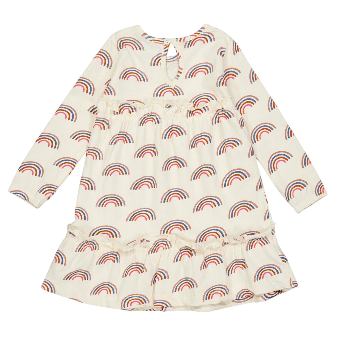 Multicoloured - Back - Lilly & Sid Girls Rainbow Mini Dress