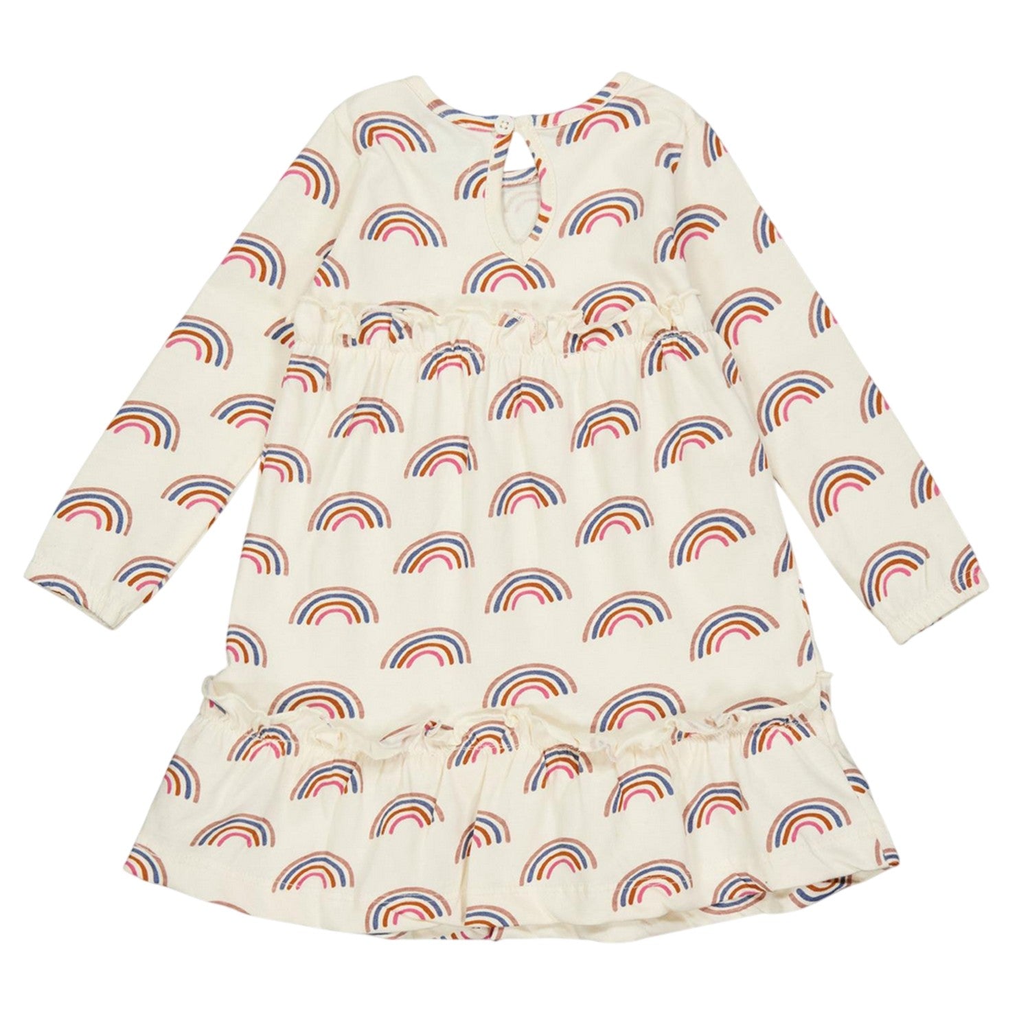 Multicoloured - Back - Lilly & Sid Girls Rainbow Mini Dress