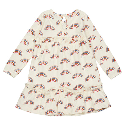 Multicoloured - Back - Lilly & Sid Girls Rainbow Mini Dress