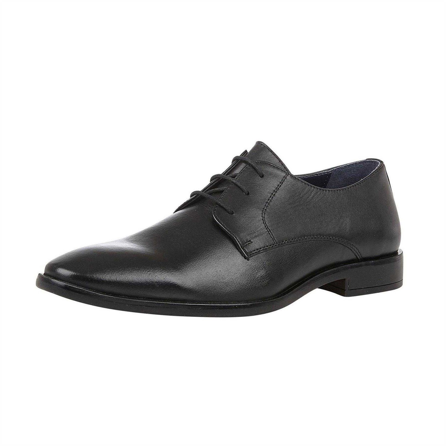 Black - Side - Lotus Shoes Mens Ross Leather Derby Shoes