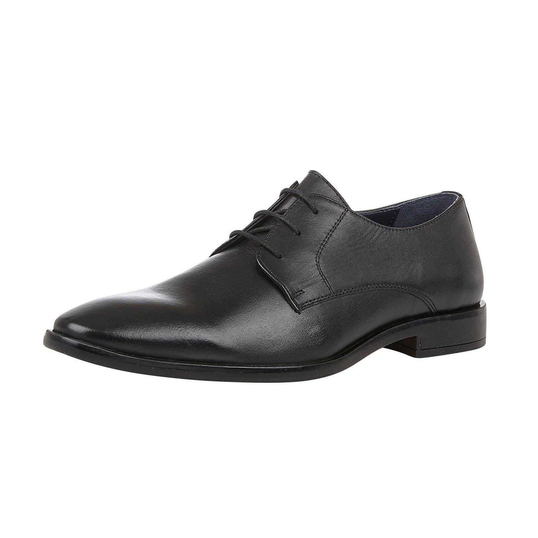 Black - Side - Lotus Shoes Mens Ross Leather Derby Shoes