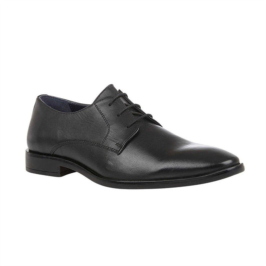 Black - Front - Lotus Shoes Mens Ross Leather Derby Shoes