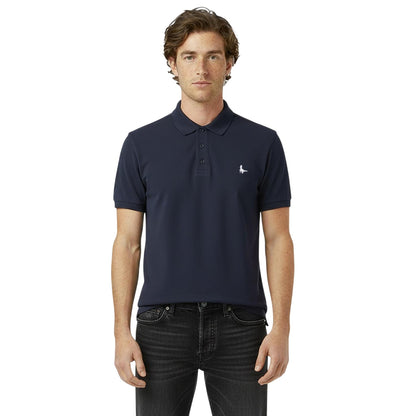 Navy - Side - Jack Wills Mens Classic Embroidered Logo Polo Shirt