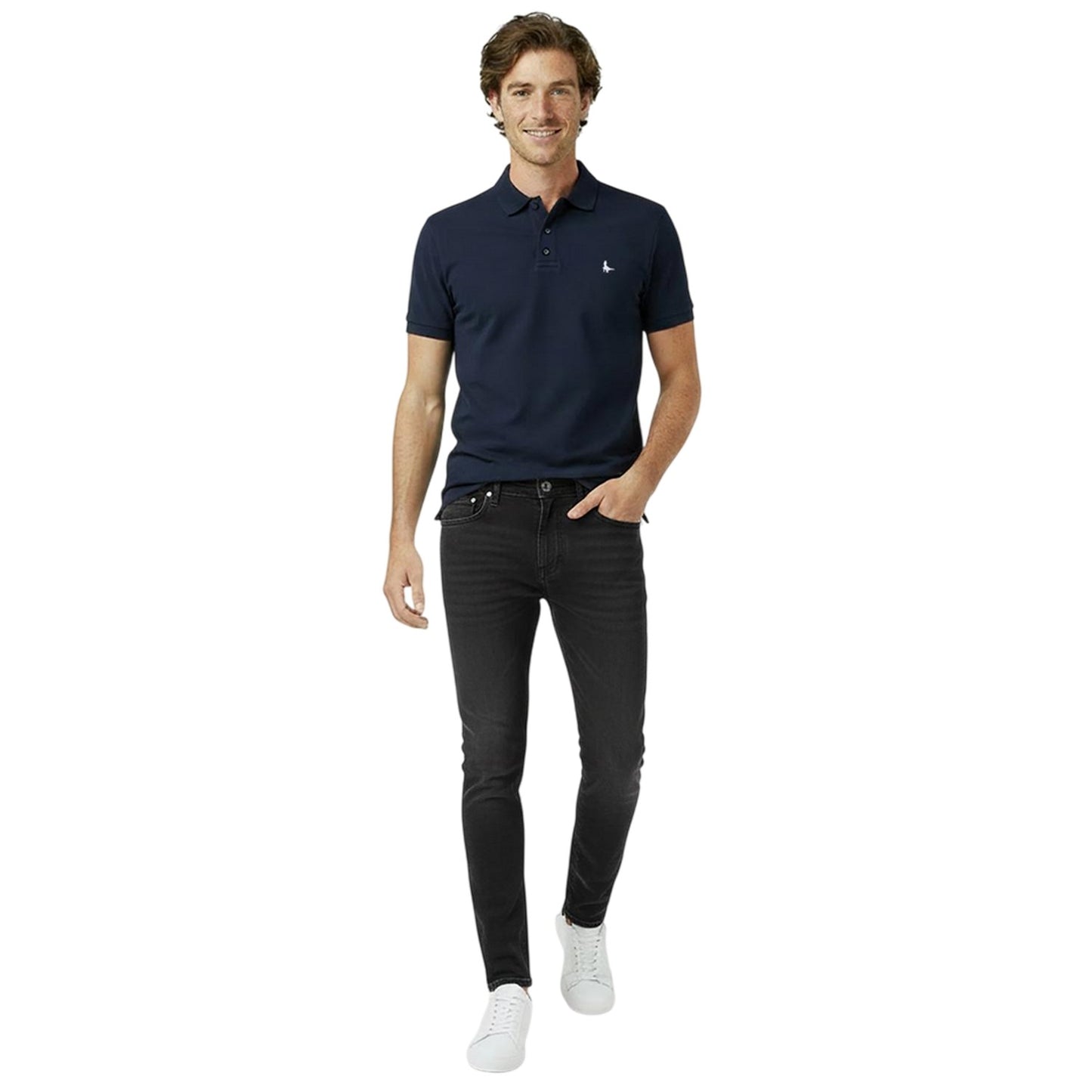 Navy - Lifestyle - Jack Wills Mens Classic Embroidered Logo Polo Shirt