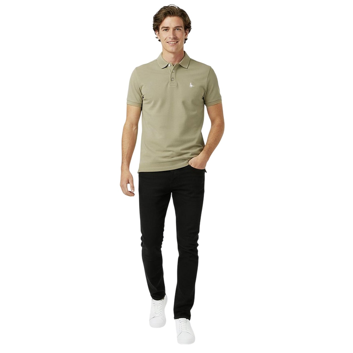 Silver Sage - Lifestyle - Jack Wills Mens Classic Embroidered Logo Polo Shirt