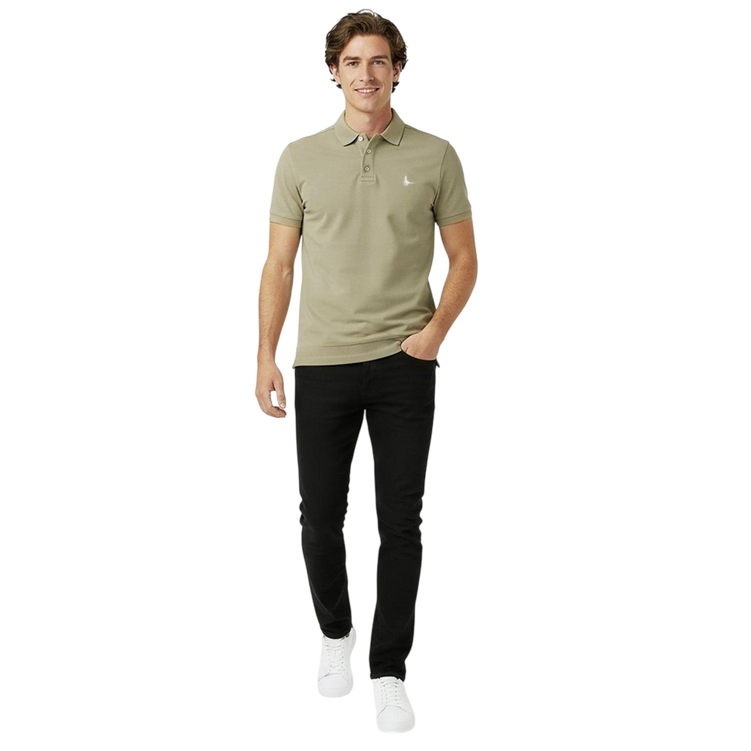 Silver Sage - Lifestyle - Jack Wills Mens Classic Embroidered Logo Polo Shirt