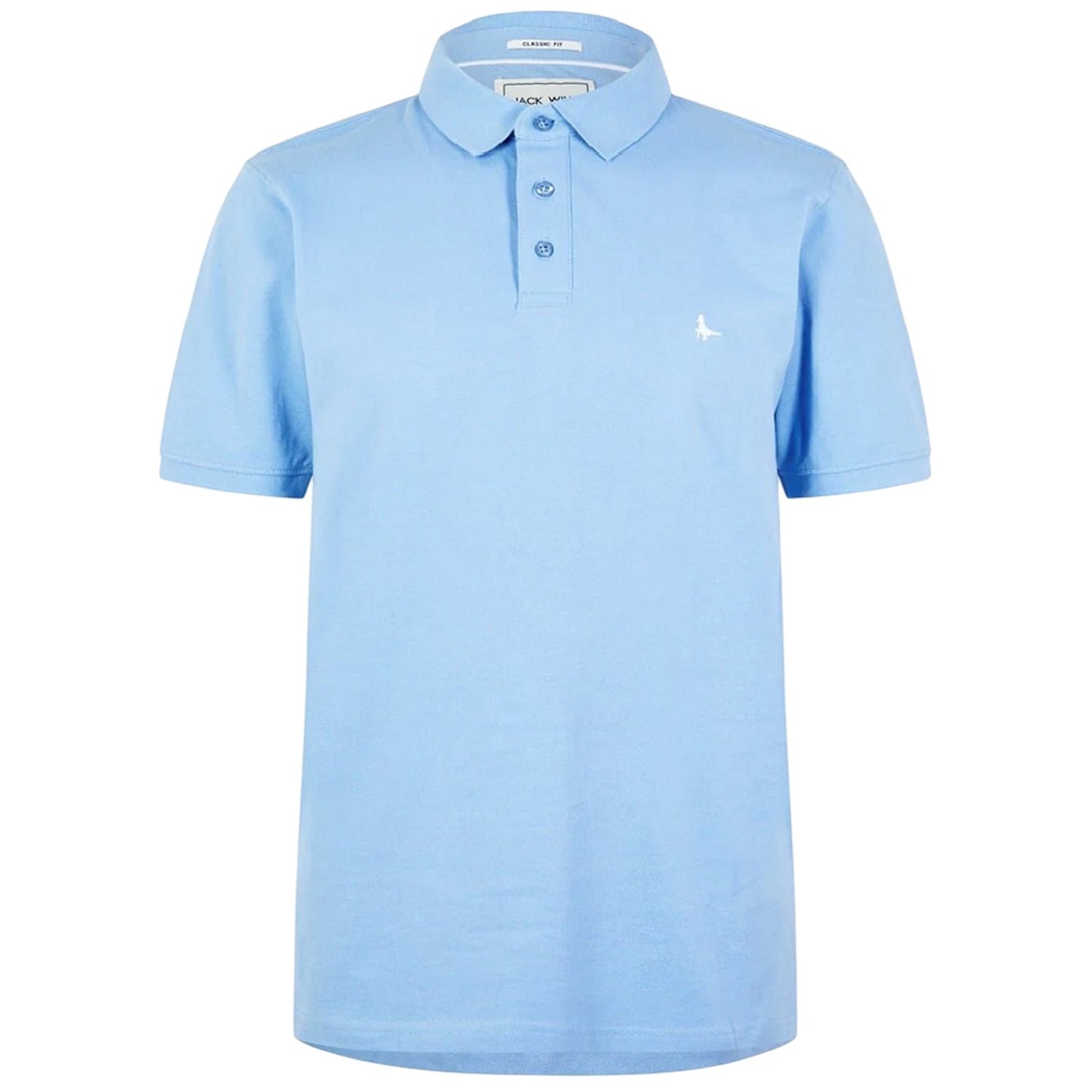 Sky - Front - Jack Wills Mens Classic Embroidered Logo Polo Shirt