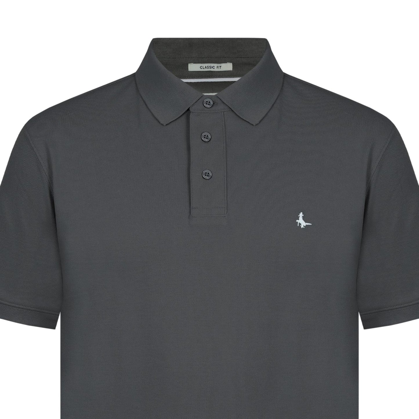 Slate - Side - Jack Wills Mens Classic Embroidered Logo Polo Shirt