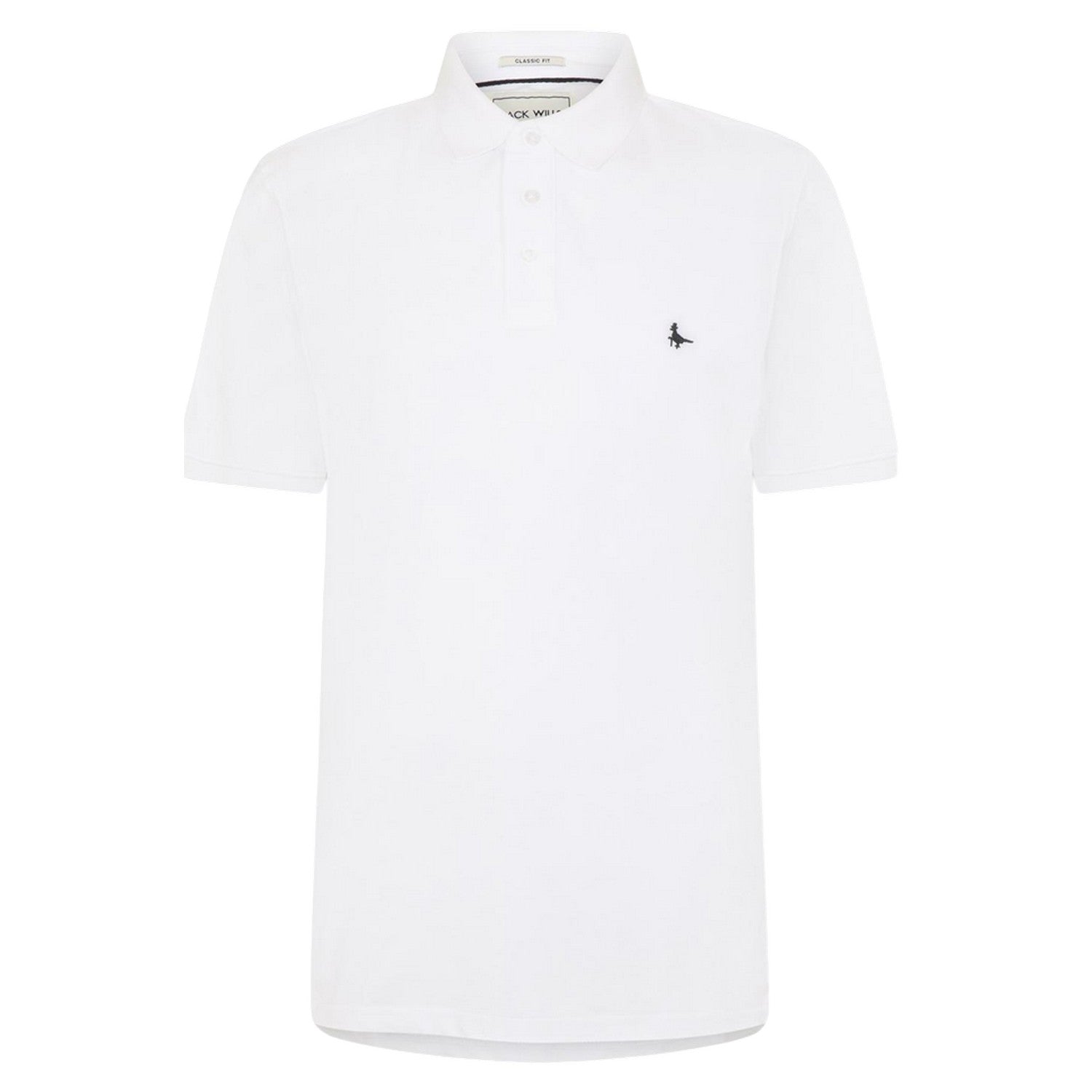 White - Front - Jack Wills Mens Classic Embroidered Logo Polo Shirt
