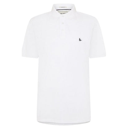 White - Front - Jack Wills Mens Classic Embroidered Logo Polo Shirt