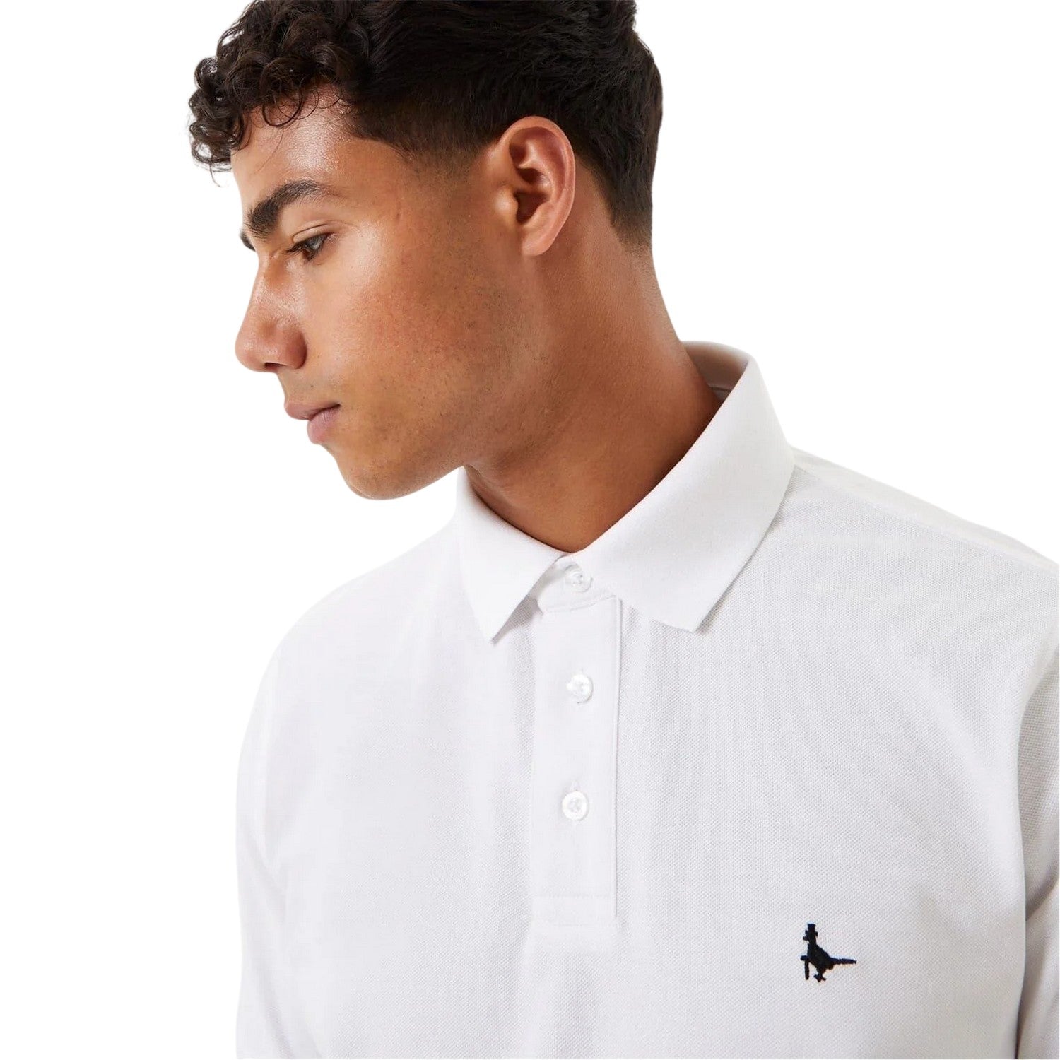 White - Side - Jack Wills Mens Classic Embroidered Logo Polo Shirt