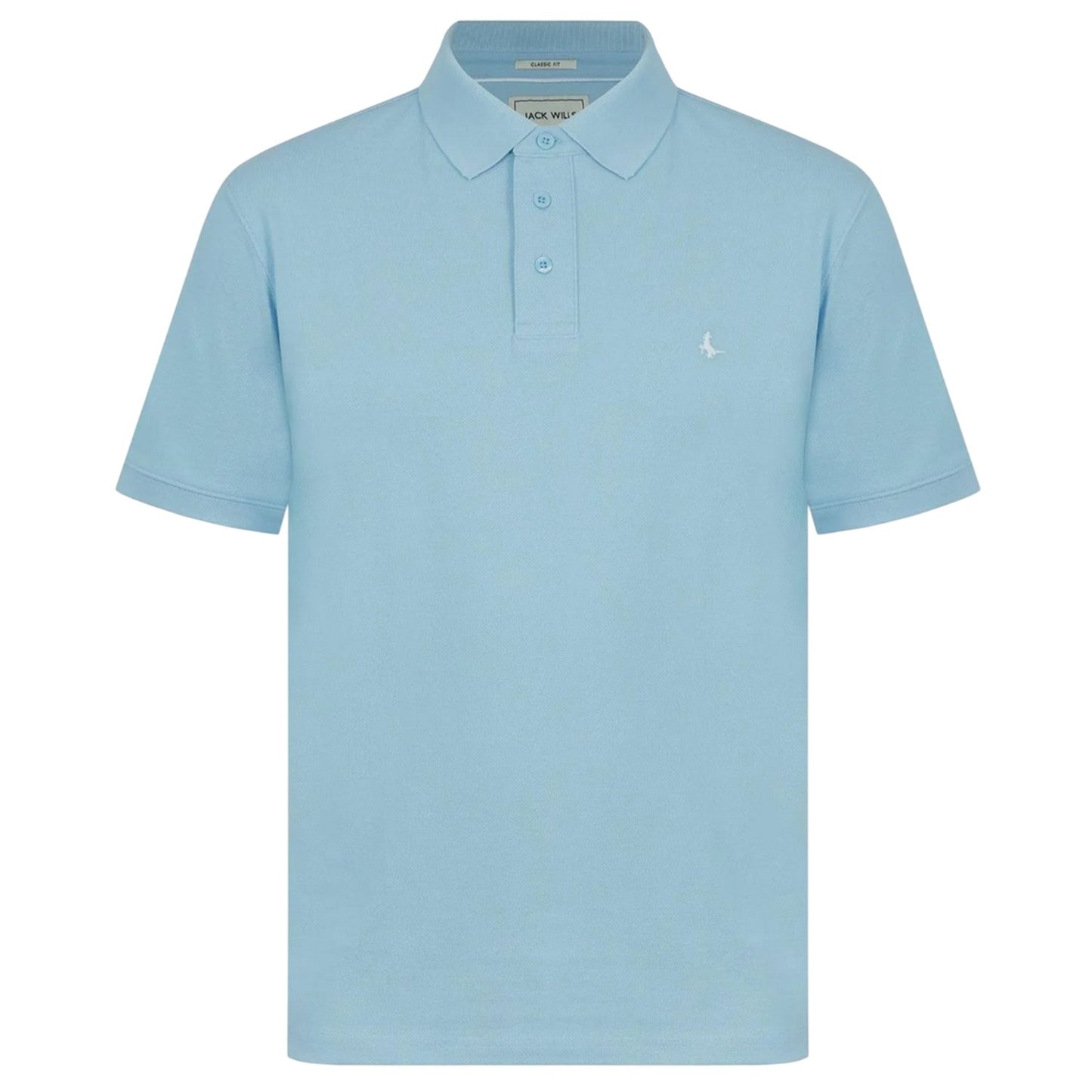 Fresh Blue-Sky - Front - Jack Wills Mens Classic Embroidered Logo Polo Shirt