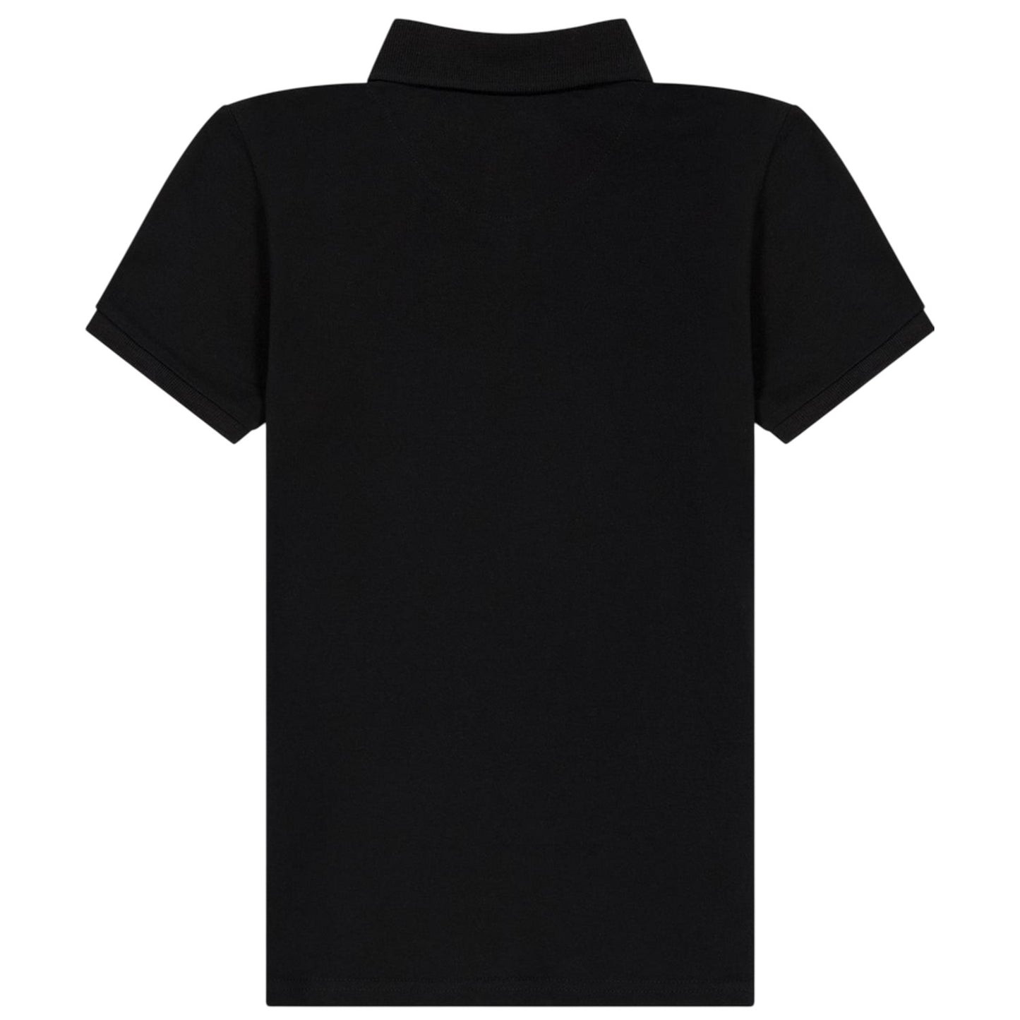 Black - Back - Farah Boys Bugsworth Embroidered Short-Sleeved Polo Shirt