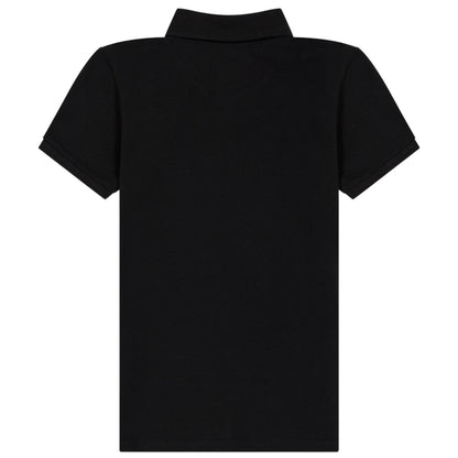 Black - Back - Farah Boys Bugsworth Embroidered Short-Sleeved Polo Shirt
