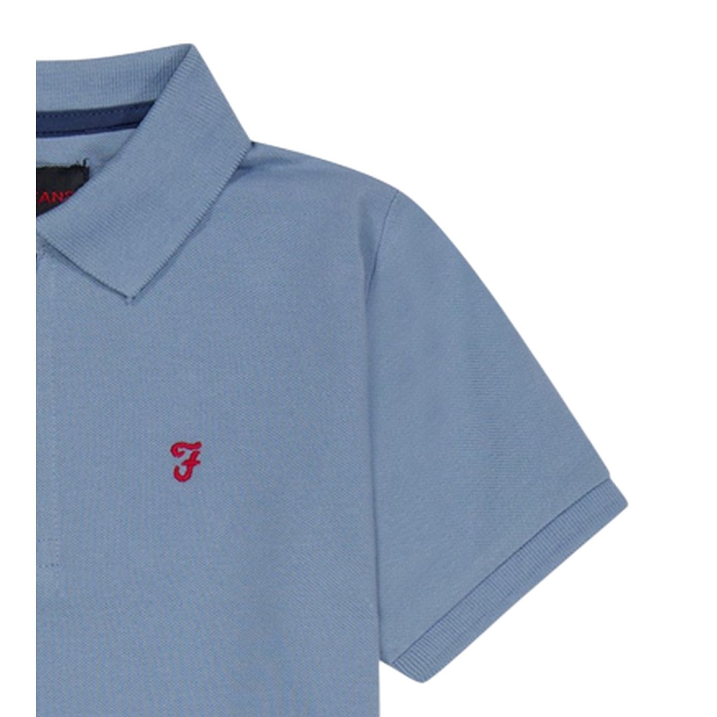Dusky Blue - Lifestyle - Farah Boys Bugsworth Embroidered Short-Sleeved Polo Shirt