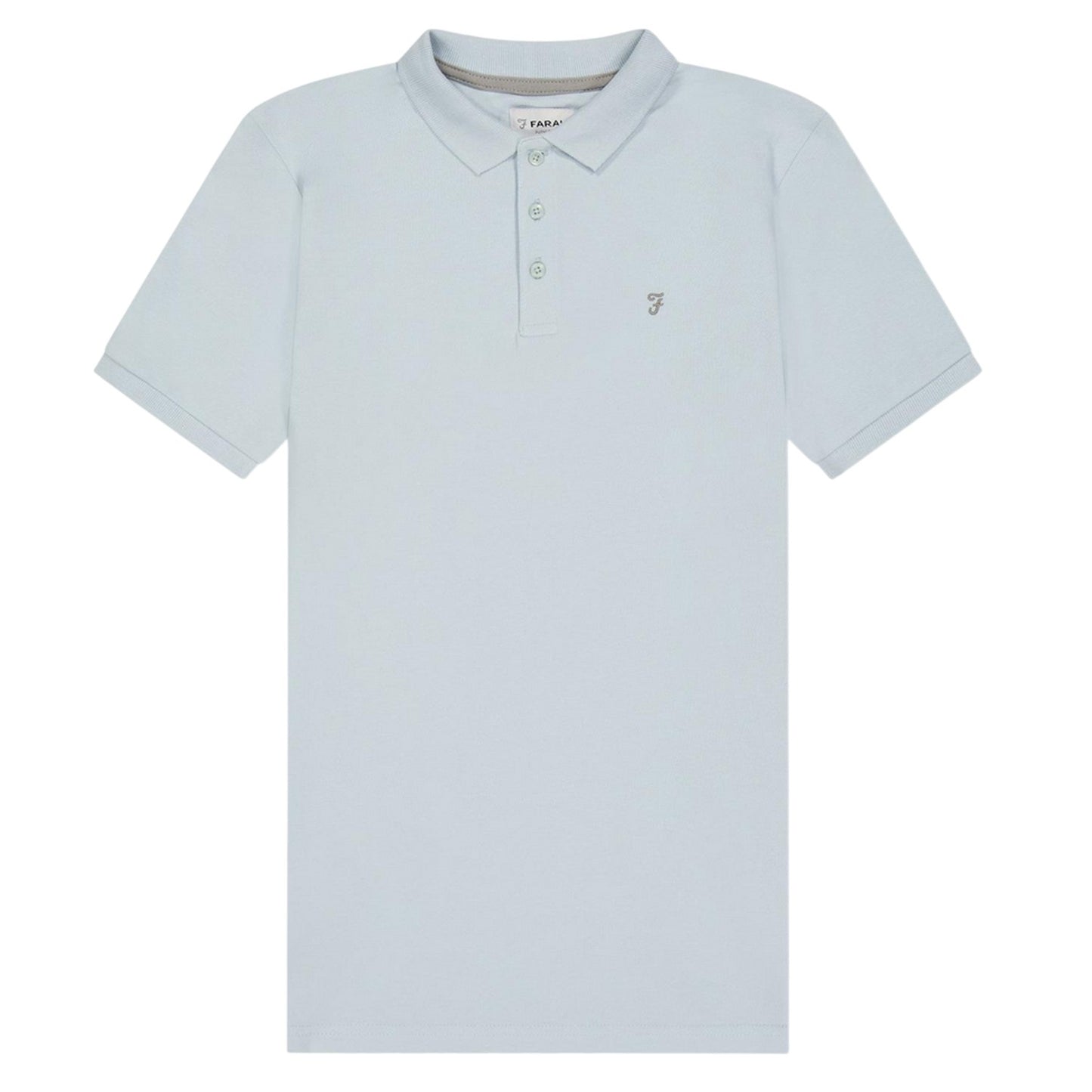 Fresh Water Blue - Front - Farah Boys Bugsworth Embroidered Short-Sleeved Polo Shirt