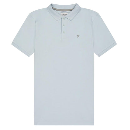 Fresh Water Blue - Front - Farah Boys Bugsworth Embroidered Short-Sleeved Polo Shirt