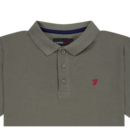 Green - Side - Farah Boys Bugsworth Embroidered Short-Sleeved Polo Shirt
