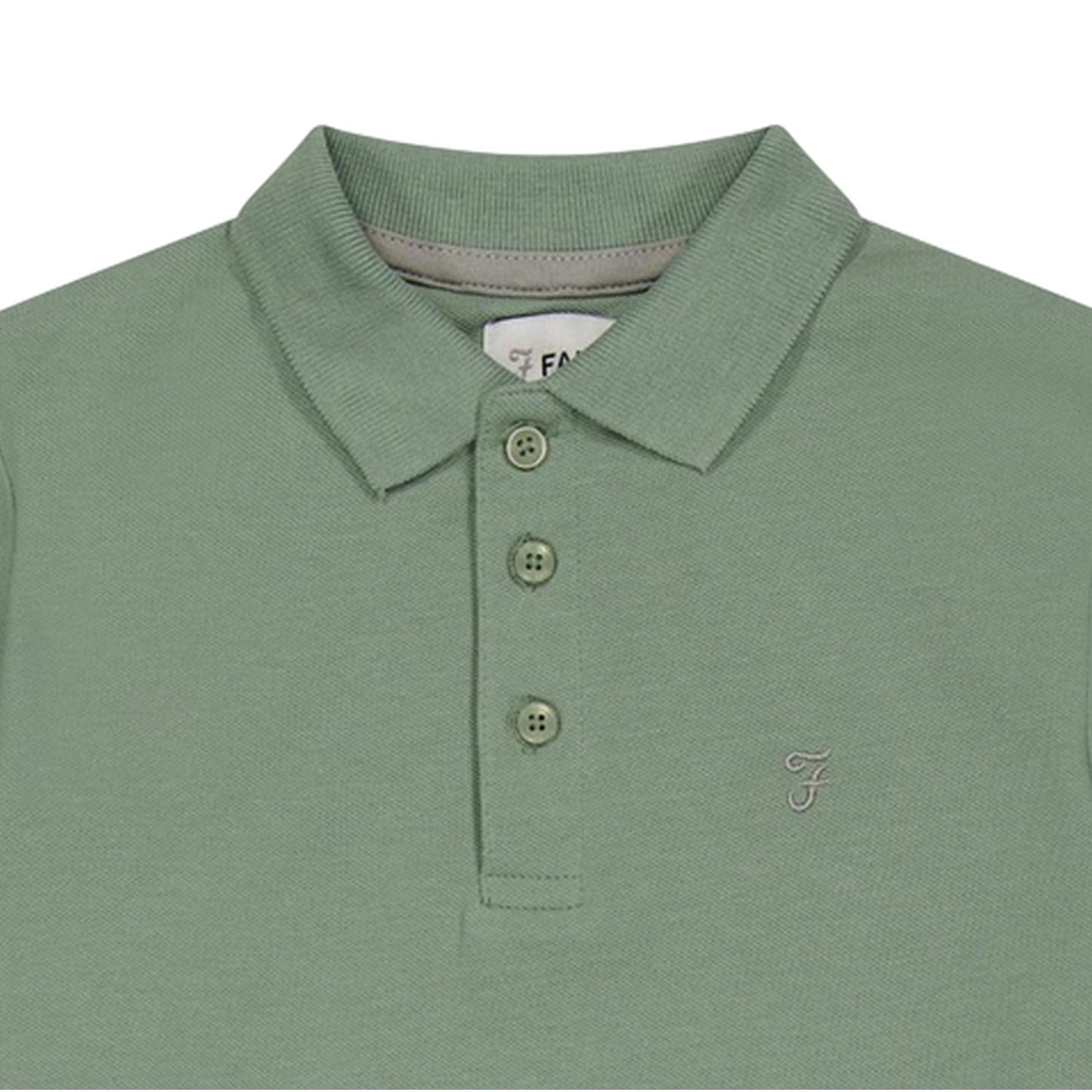 Light Green - Front - Farah Boys Bugsworth Embroidered Short-Sleeved Polo Shirt